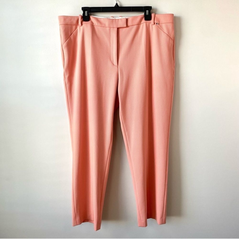 Hugo Boss Tatiani Cropped Twill Pants Coral 18